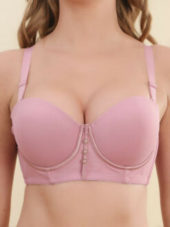 Half Coverage Underwired Lightly Padded Strapless Bra