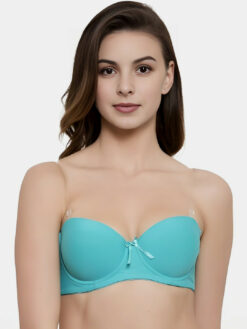 Medium Coverage Underwired Lightly Padded Bra - Sky Blue