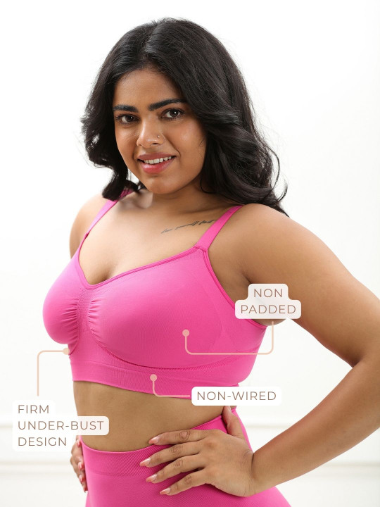 Women Everyday Seamless Full coverage Wireless Shaping Bra