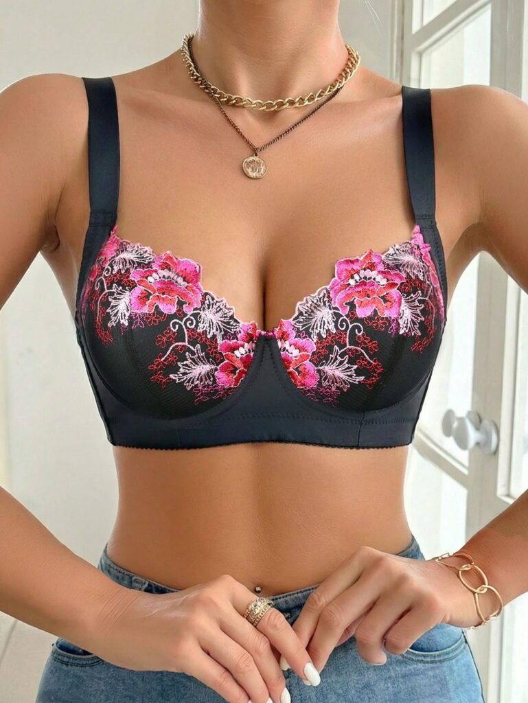 Women's Lace Embroidery Underwire Bra