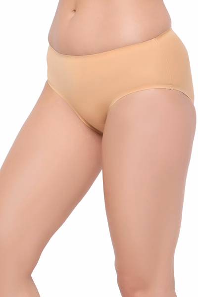 Mid-Waist Seamless Bonded Hipster Panties