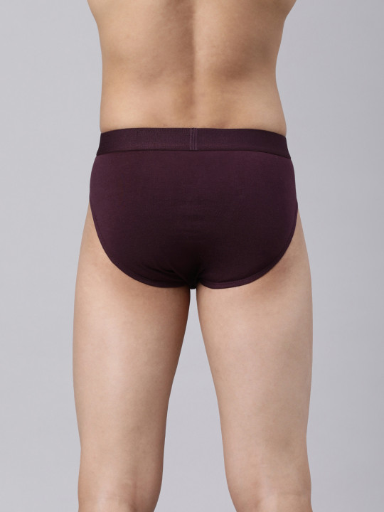 Men Solid Cotton Ultrasoft Waistband Brief