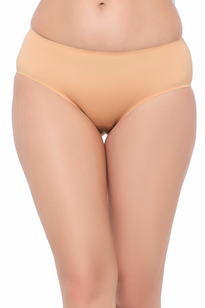 Mid-Waist Seamless Bonded Hipster Panties