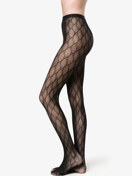 Patterned Thigh-High Sheered Leg Stockings