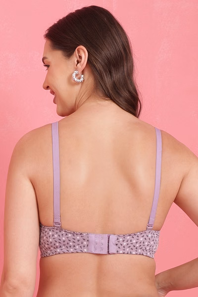 Full Coverage Printed Multiway T-shirt Bra in Lavender
