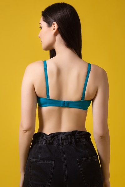 Non-Wired Full Coverage Spacer Cup Multiway T-shirt Bra in Sky Blue - Cotton Rich
