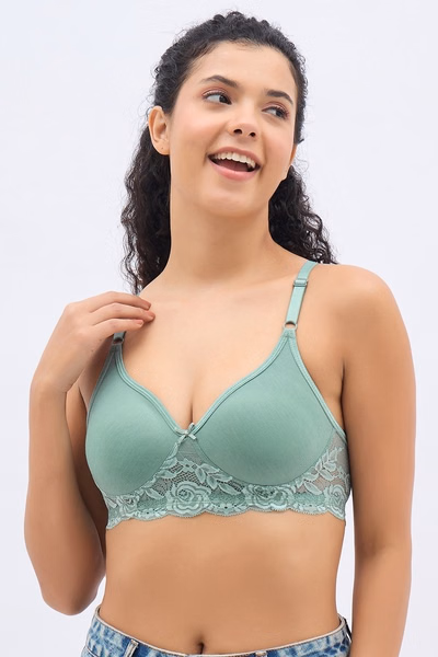 Non-Wired Spacer Cup T-shirt Bra & High Waist Hipster Panty - Cotton