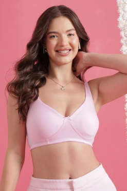 Full Coverage Bra with Double Layered Cups - Cotton Rich
