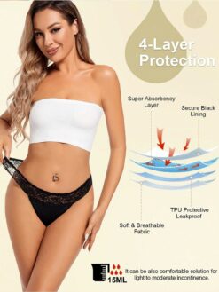 1pc Absorbent Solid Color Period Leak Proof Pantie
