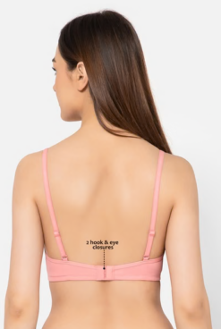 Padded Non-Wired Full Cup Multiway T-shirt Bra in Baby Pink