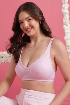 Full Coverage Bra with Double Layered Cups - Cotton Rich