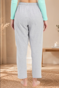 Pyjama with Elastic Waistband in Grey - Cotton Rich