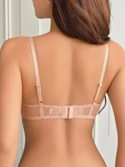 DAZY Mesh Contrast Lace Wireless Minimizer Bra