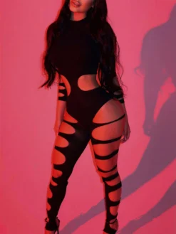 Elastic Fishnet Lingerie Body Stocking
