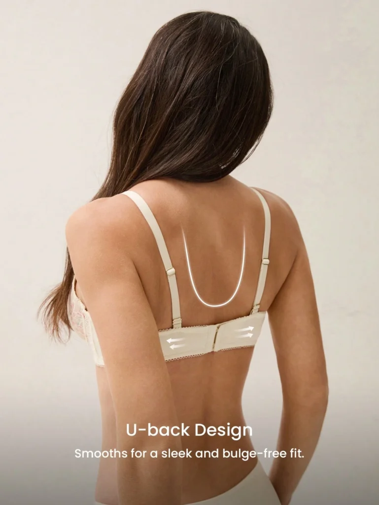 Women Lingerie Lounge Curve Sheer Support&Breathable Transparent Bra