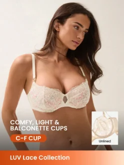 Women Lingerie Lounge Curve Sheer Support&Breathable Transparent Bra