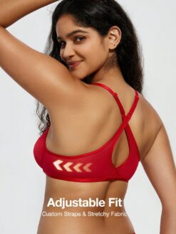 Women's Front Closure Deep V Transparent Bra