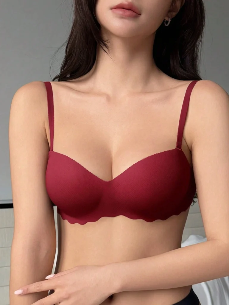 Women's Red Small Chest Hot Push Up Bra